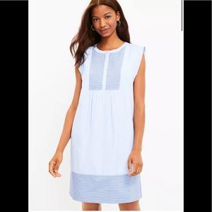 LOFT Striped Henley Dress XL